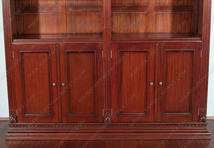 6ft Mahogany Open Bookcase Cabinet