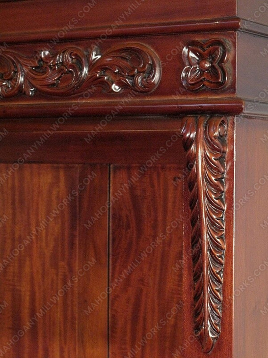 6ft Mahogany Open Bookcase Cabinet