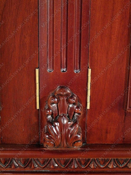 6ft Mahogany Open Bookcase Cabinet