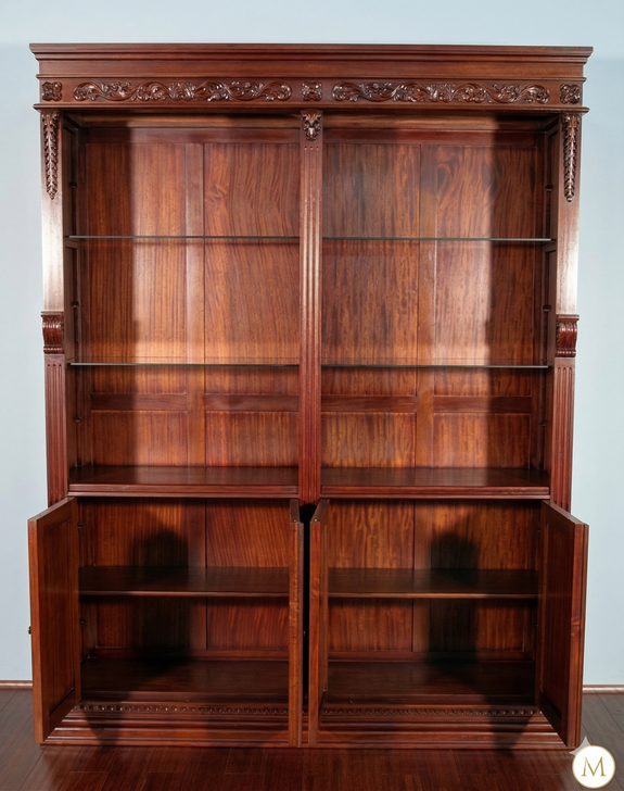 6ft Mahogany Open Bookcase Cabinet
