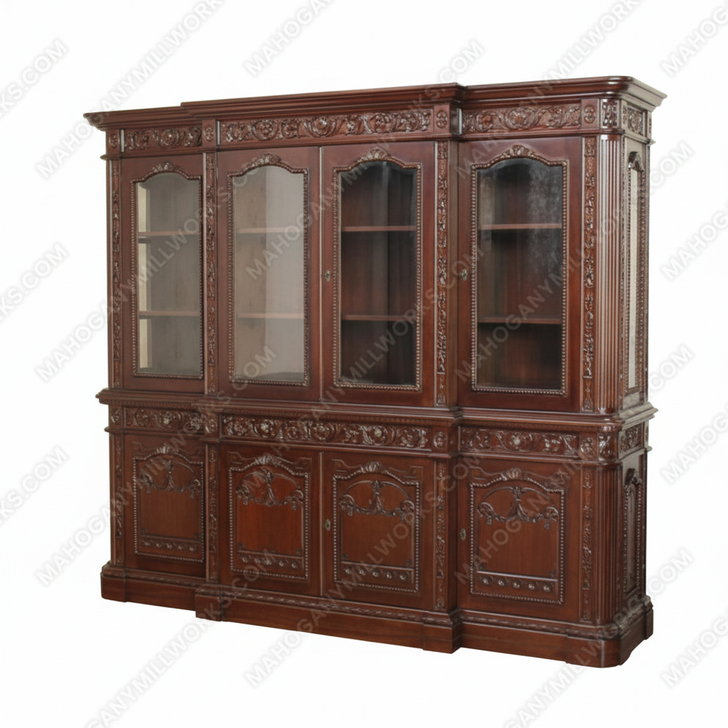 Solid Mahogany Presidential Resolute Bookcase