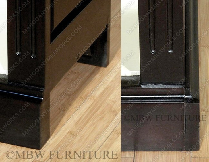 Solid Mahogany Espresso Bookcase Display Cabinet