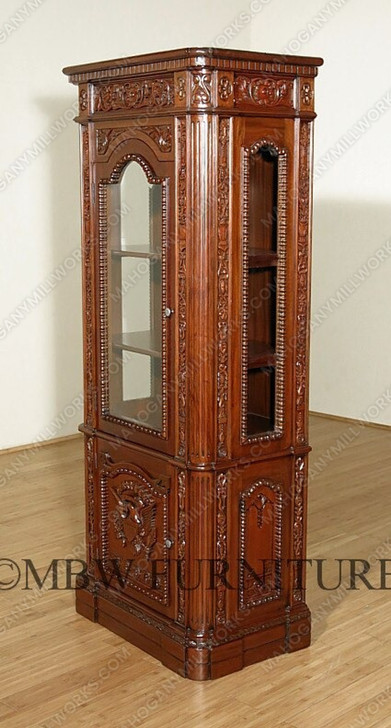 Mahogany 1-Door Resolute Bookcase