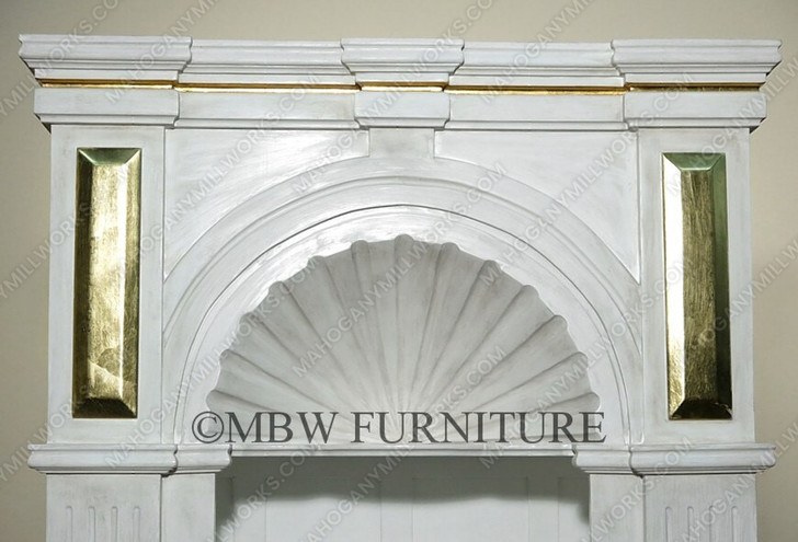 Distressed White Open Shell Bookcase