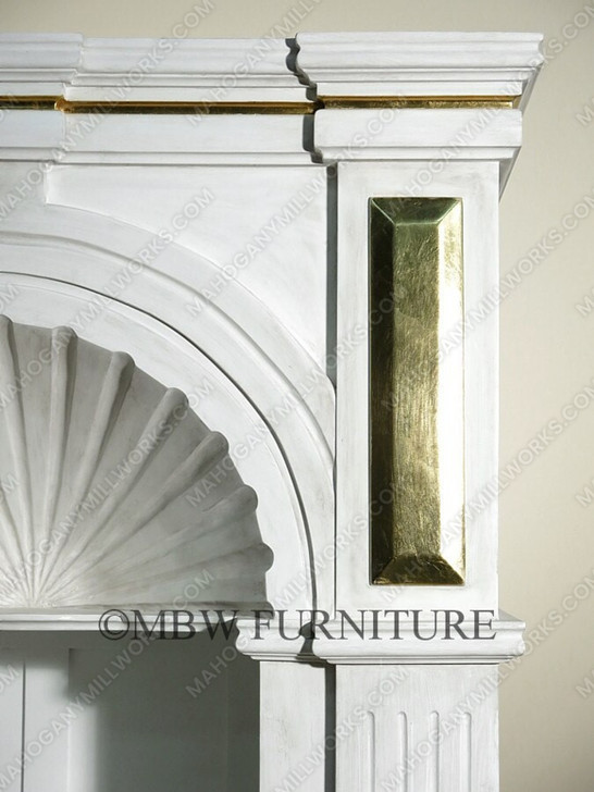 Distressed White Open Shell Bookcase