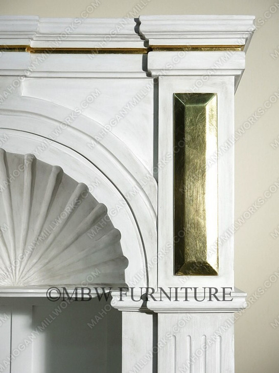 Distressed White Open Shell Bookcase