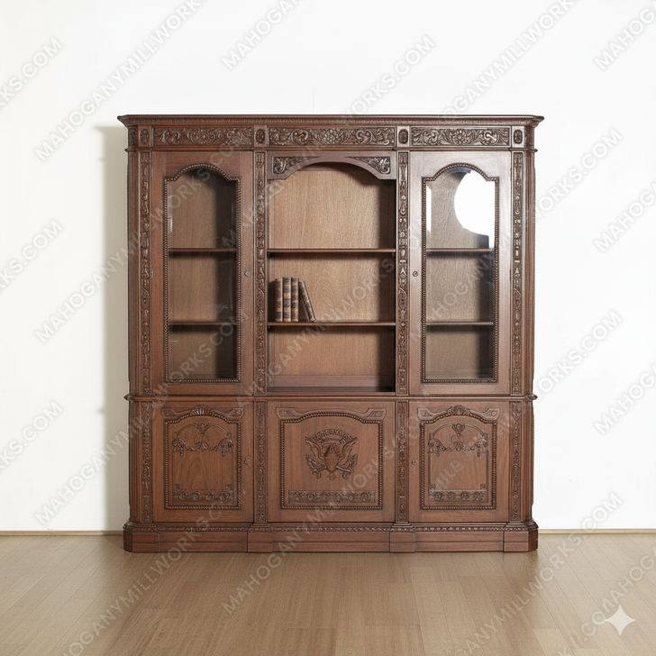 Light Walnut Resolute Oval Office Bookcase