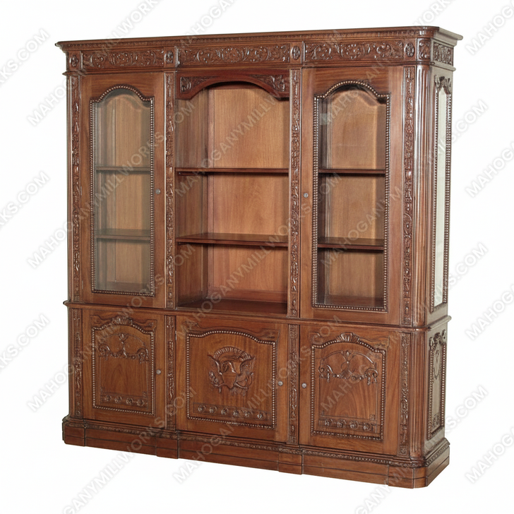 Light Walnut Resolute Oval Office Bookcase