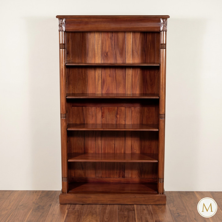 Walnut Victorian Open Bookcase