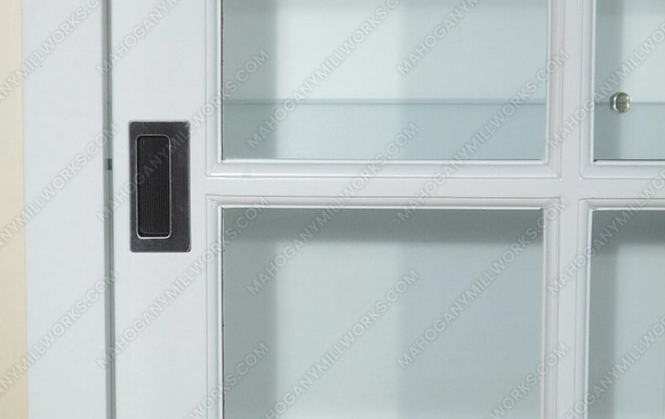 Vintage White Curio China Display Cabinet