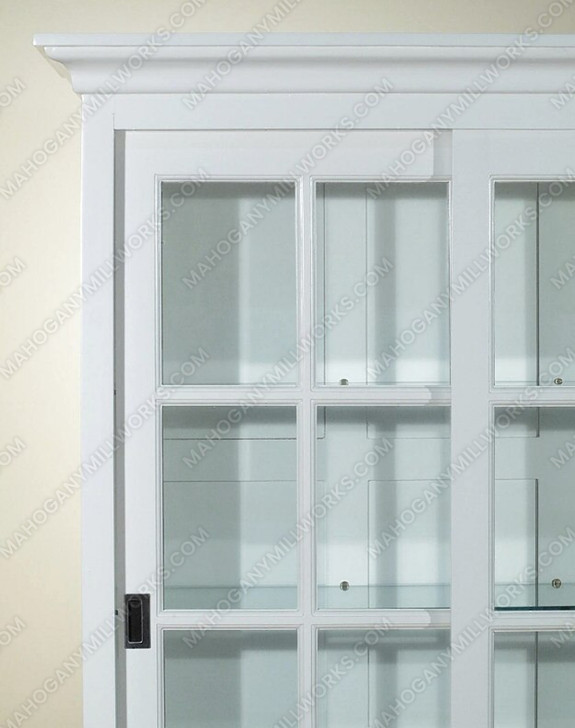 Vintage White Curio China Display Cabinet