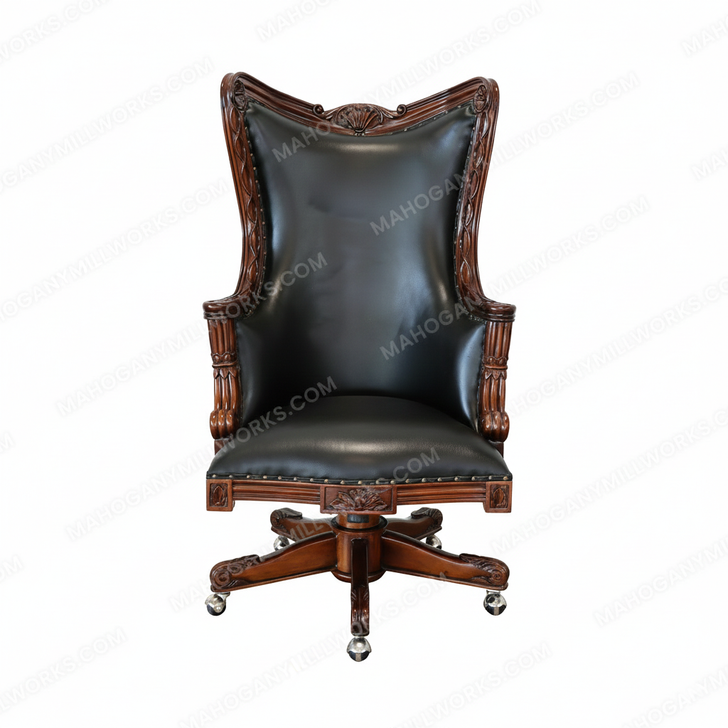 Presidential Resolute Black Leather Swivel Office Chair