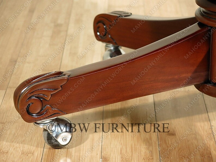 Elegant green leather executive Office chair