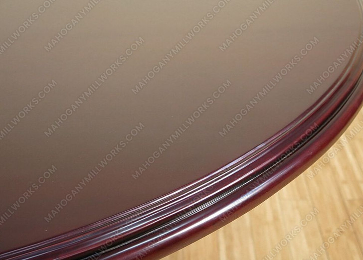 6ft Round Mahogany Pedestal Office Conference Table