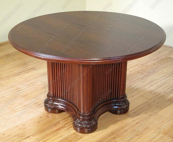 6ft Round Mahogany Conference Meeting Table