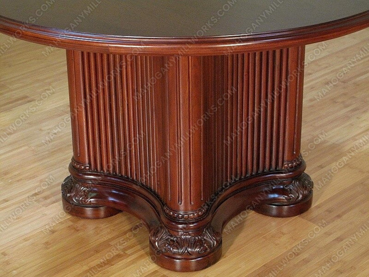 6ft Round Mahogany Conference Meeting Table