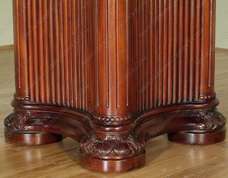 6ft Round Mahogany Conference Meeting Table