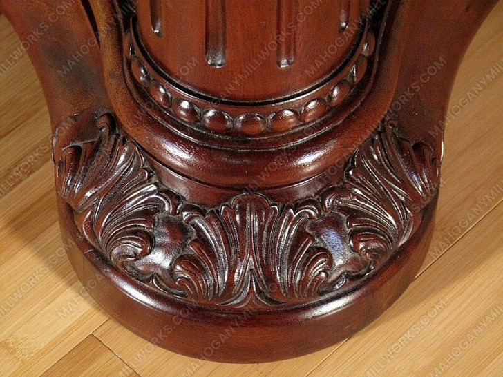 6ft Round Mahogany Conference Room Table