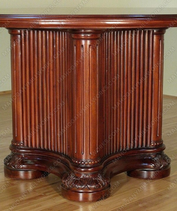 6ft Round Mahogany Conference Meeting Table