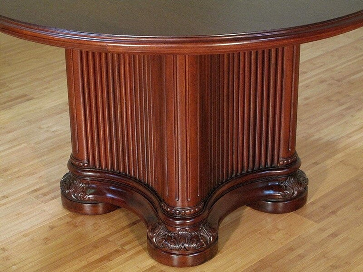 6ft Round Mahogany Conference Room Table