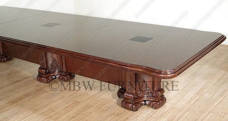 24ft Dark Walnut Executive Conference Room Table