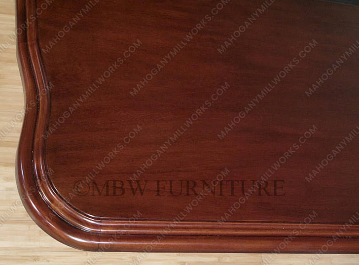 24ft mahogany conference table with carved pedestals