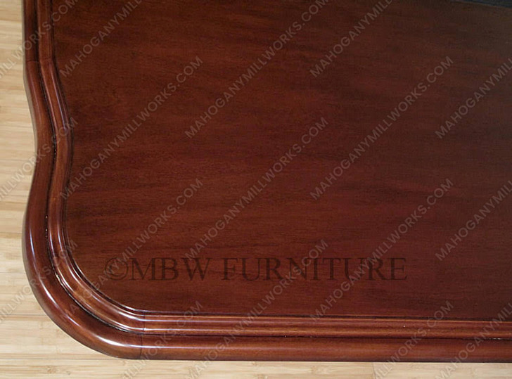 24ft mahogany conference table with carved pedestals