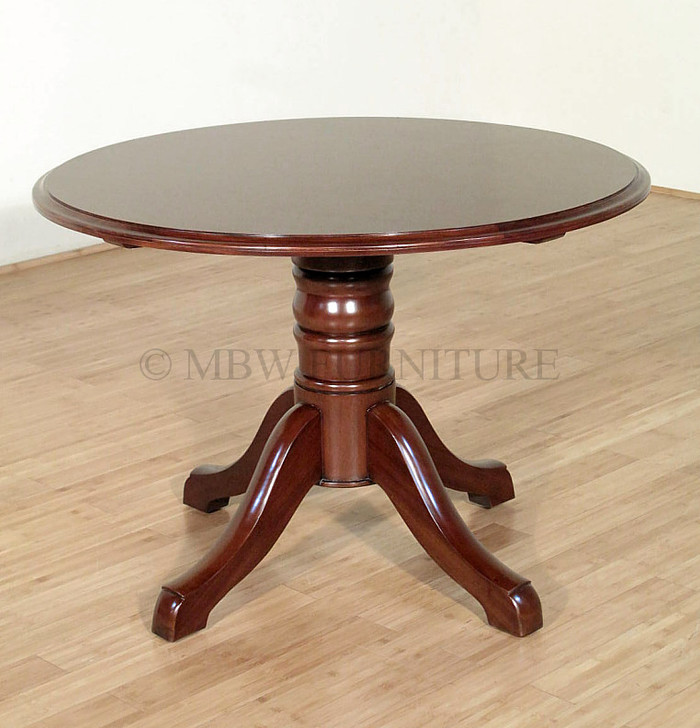 Walnut Round 3.5Ft Pedestal Conference Table