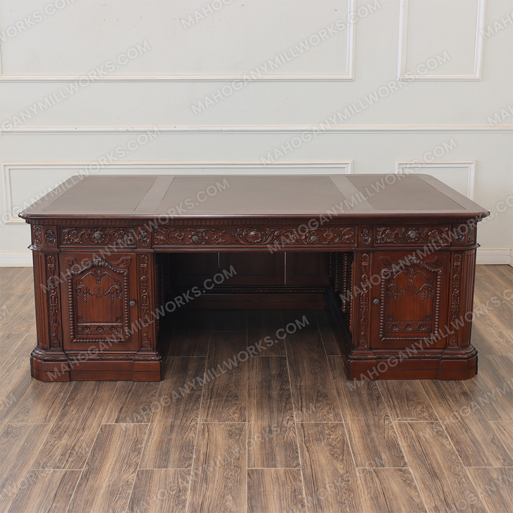 7ft Solid Mahogany President's Oval Office Resolute Desk