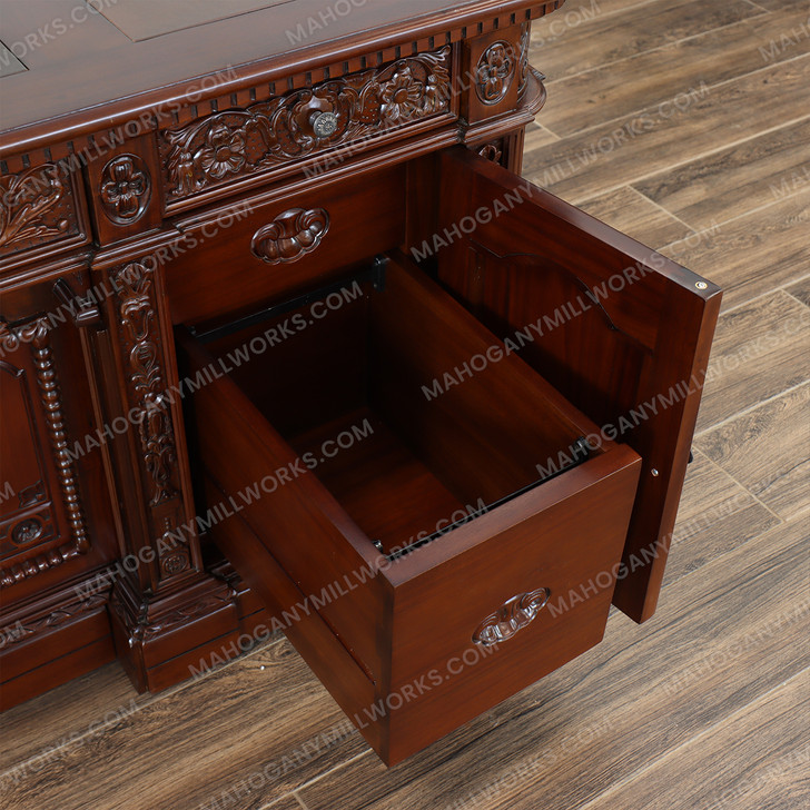 7ft Solid Mahogany President's Oval Office Resolute Desk