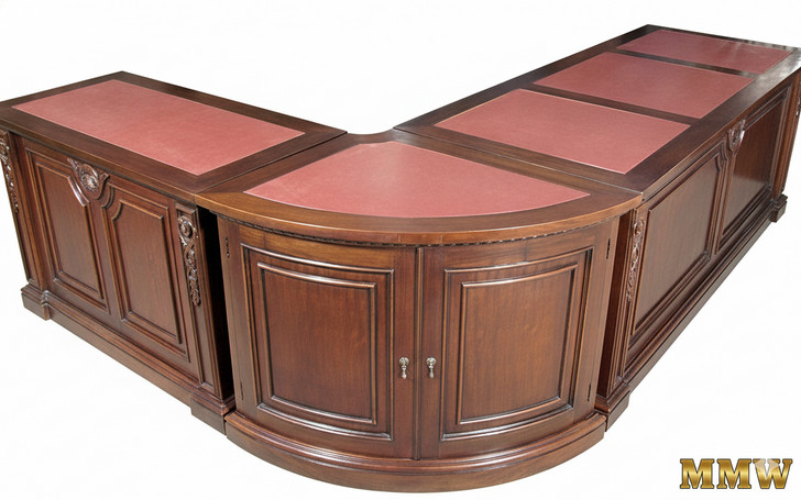 Classic English Executive Corner Desk (L-Shaped)