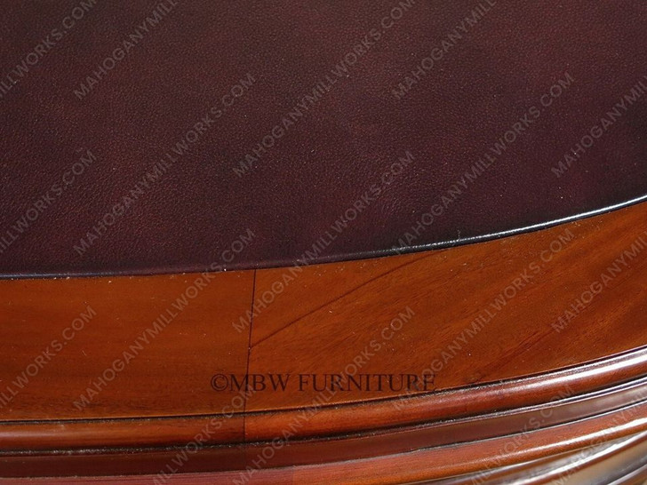 Mahogany Kidney Shape Desk w/ Leather top