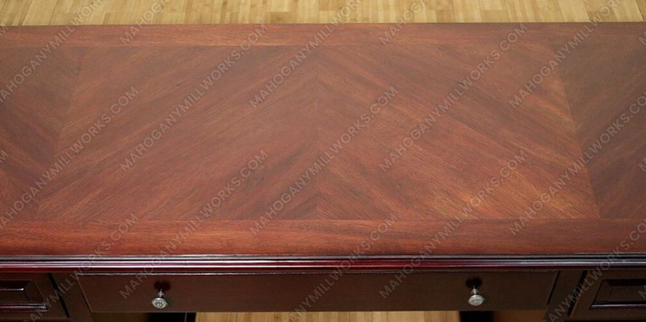 6.5ft Dark Mahogany Office Desk