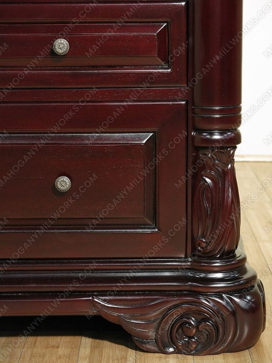 Solid Dark Mahogany Executive Office Desk