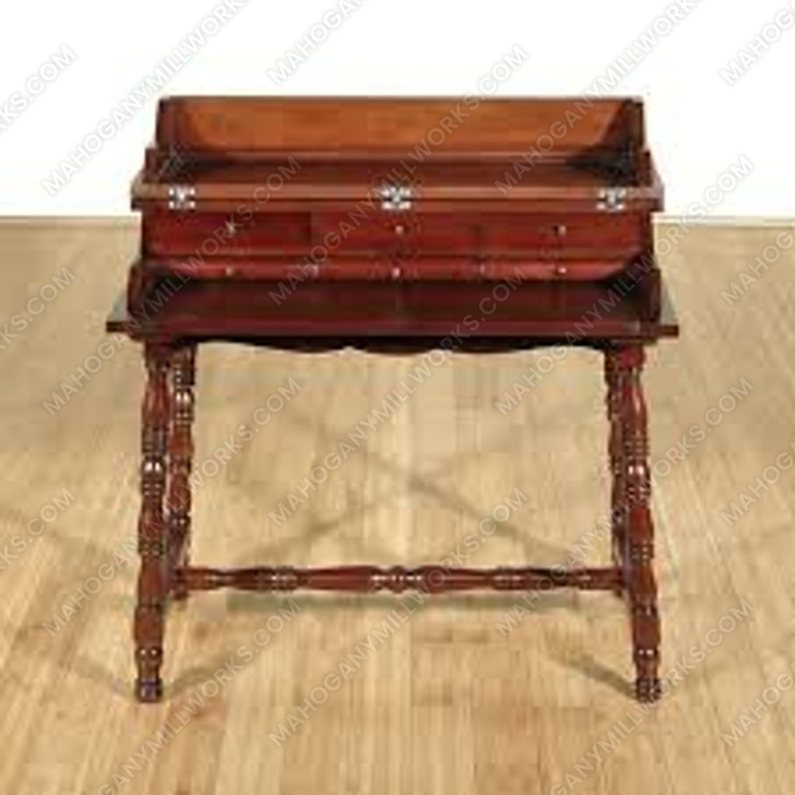 Solid Mahogany English Writing Table Desk Escritoire