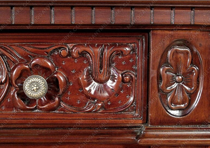 74" Mahogany Presidential Oval Office Resolute Desk (74" x 50"D)