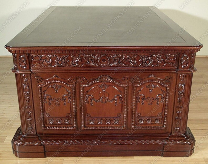 74" Mahogany Presidential Oval Office Resolute Desk (74" x 50"D)