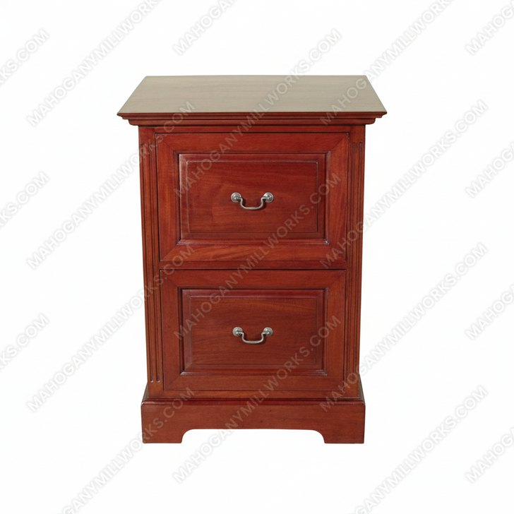 Cherry 2 Drawer File Filing Cabinet