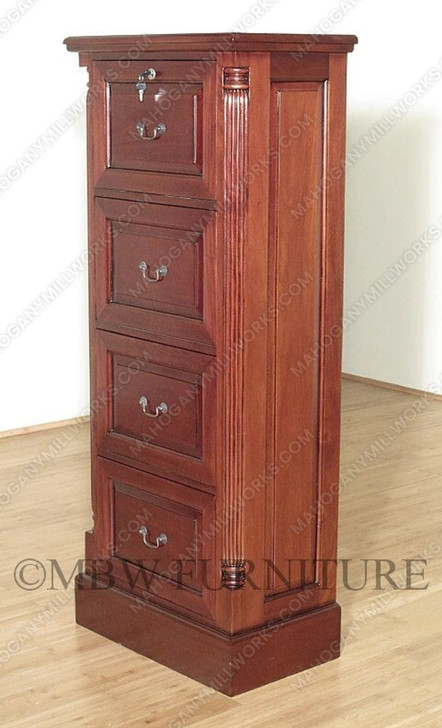 Cherry 4 Drawer File Vertical Filing Cabinet