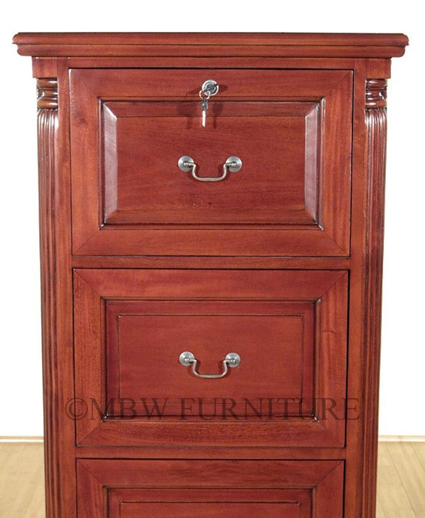 Cherry 4 Drawer File Vertical Filing Cabinet