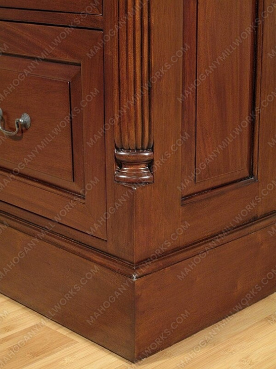 Solid Mahogany 3 Drawer File Filing Cabinet Chest