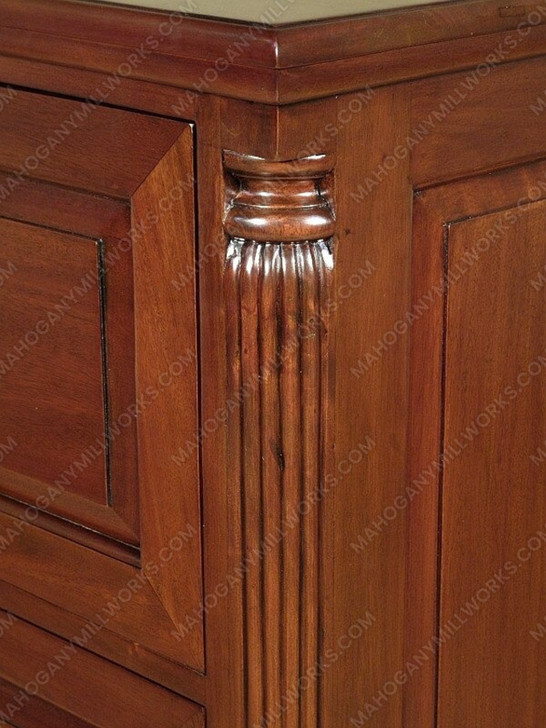 Solid Mahogany 3 Drawer File Filing Cabinet Chest