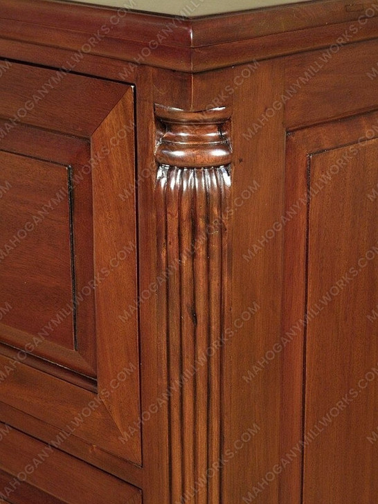 Solid Mahogany 3 Drawer File Filing Cabinet Chest