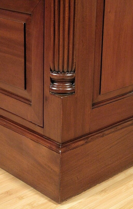 Solid Mahogany 2 Drawer File Filing Cabinet