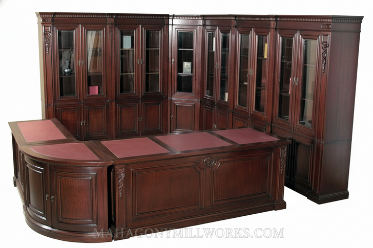 Large Desk/Bookcase Office Set