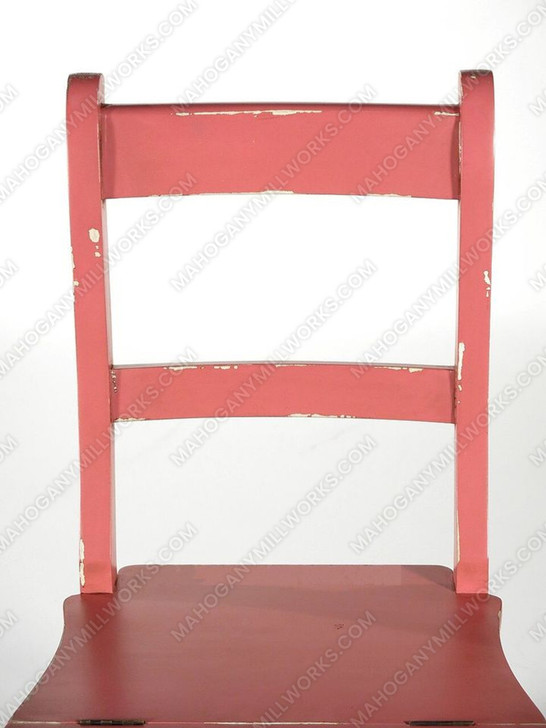 Solid Mahogany Rose Pink Convertible Ladder Chair Library Step Stool