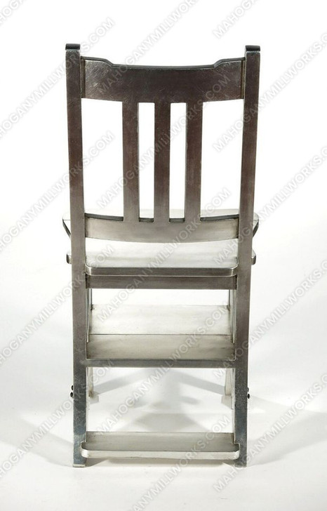 Solid Mahogany Silver Convertible Ladder Chair Library Step Stool