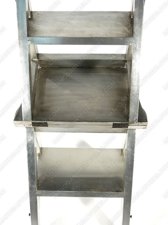 Solid Mahogany Silver Convertible Ladder Chair Library Step Stool