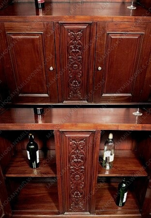 8.5ft Mahogany Stained Glass Canopy Home Pub Bar