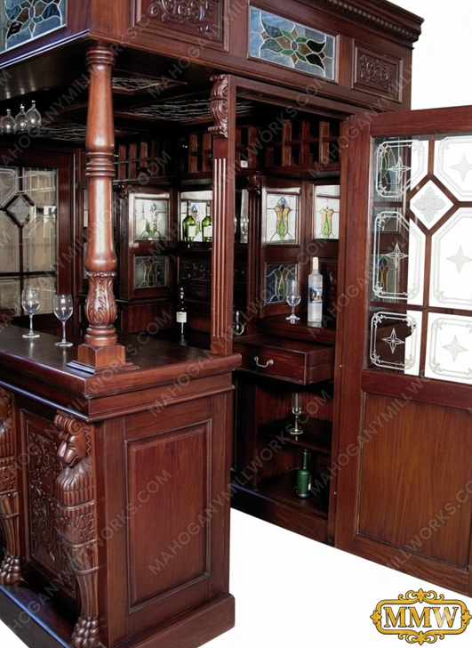 Stained Glass Canopy Home Pub Bar